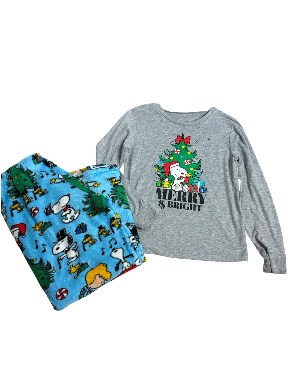 Peanuts Snoopy "Merry & Bright" Christmas Pajama Set